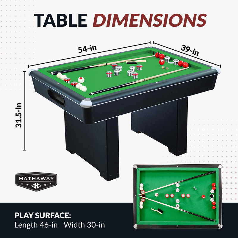Hathaway Games 4.5' Bumper Pool Table with Accessories & Reviews ...